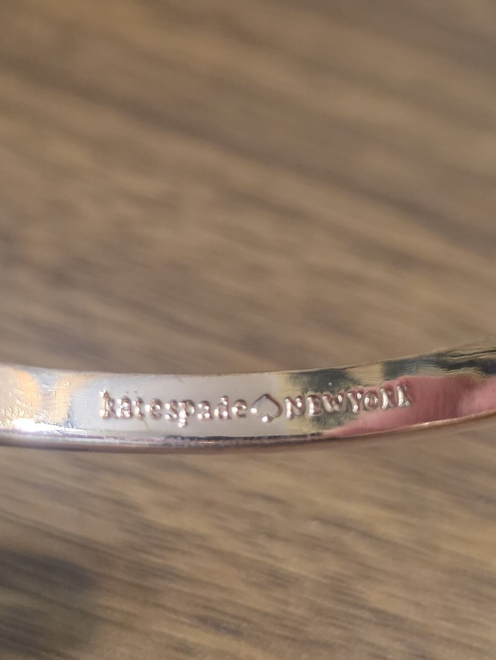 kate spade Rose Gold Spade Hinged Bracelet - Picture 7 of 7